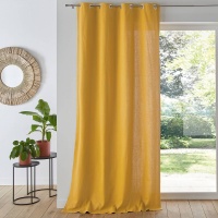 Штора Однотонная 100 хлопок Panama 260 x 140 см желтый LA REDOUTE INTERIEURS  фото, kupilegko.ru